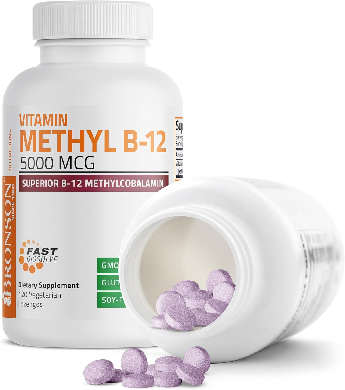 Bronson Methyl B12 5000 mcg Vitamin B12 – Heart Health: Together with folate and B6, B12 helps keep homocysteine – Image 4