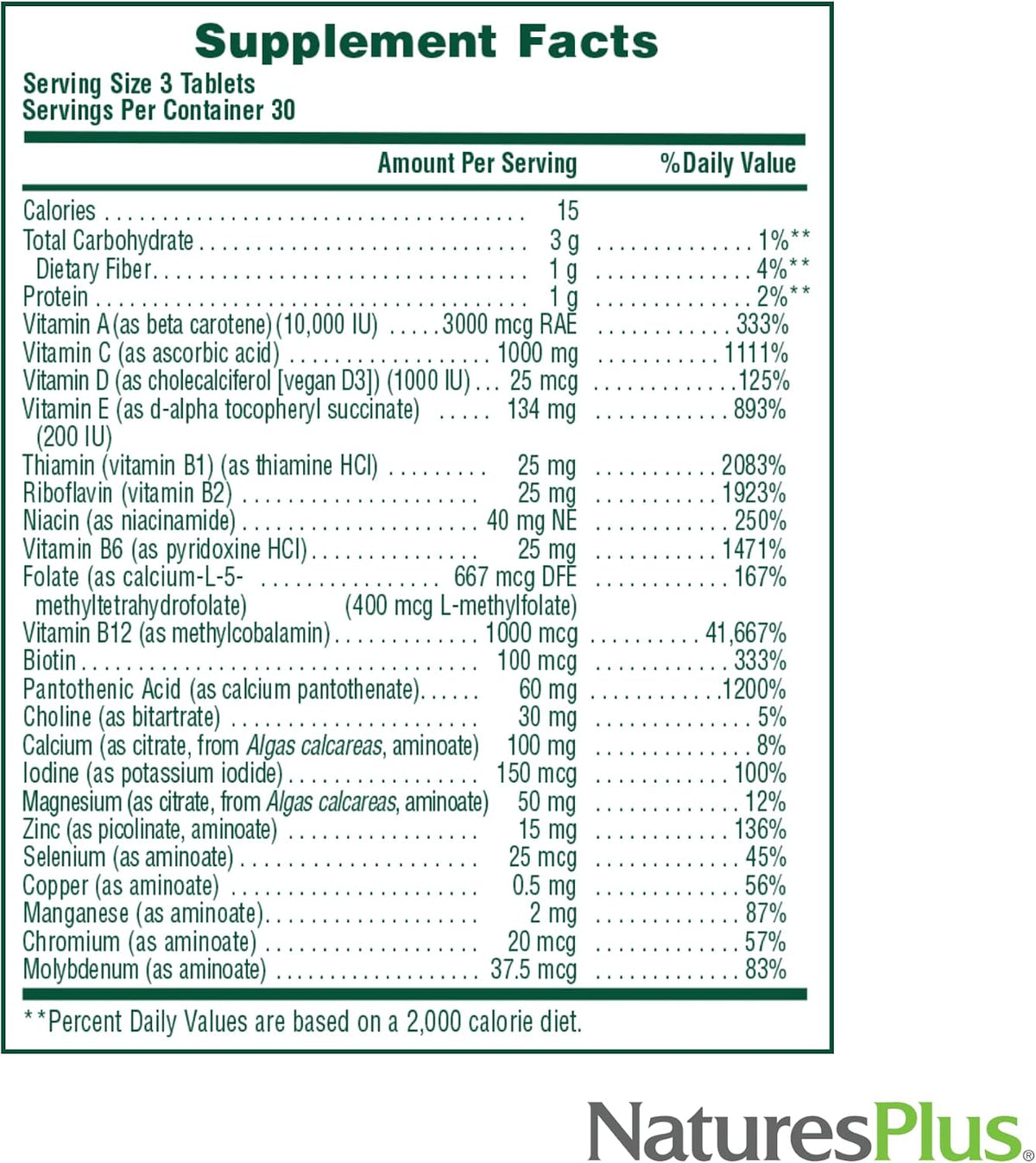 NaturesPlus Source of Life No Iron – Overall Well-being : The comprehensive blend of vitamins and minerals in this – Image 4