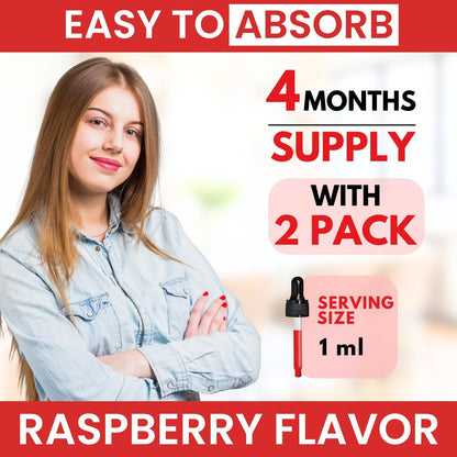 Vegan Vitamin B12 with B Complex 20 mg - Extra Strength for Men and Women's - Raspberry Liquid Drops | Made in Australia – Image 6