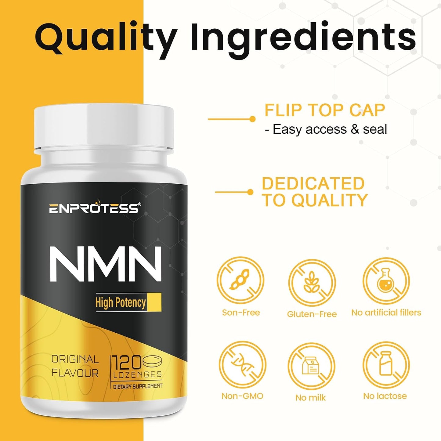 Enprotess Sublingual NMN 500mg Lozenges – 240 Count (240-Day Supply) - görsel 5