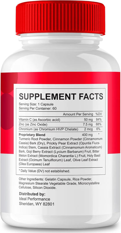 GlucoBio Capsules, Official GlucoBio Support Supplement Pills - Maximum Strength Ingredients for Health & Wellbeing, Gluco Bio Capsules Reviews (2 Pack)
