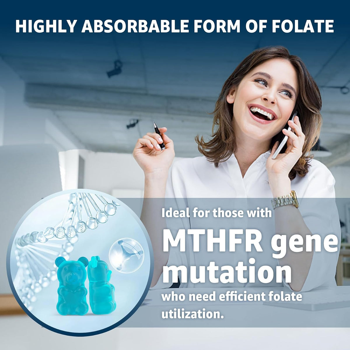 L-MethylFolate 15mg & Methyl B12 Gummies, – Form: Look for L-methylfolate (5-MTHF) rather than folic acid if you – Image 5