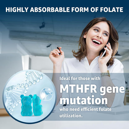 L-MethylFolate 15mg & Methyl B12 Gummies - – Homocysteine Metabolism: Folate, B12, and B6 help convert – Image 5