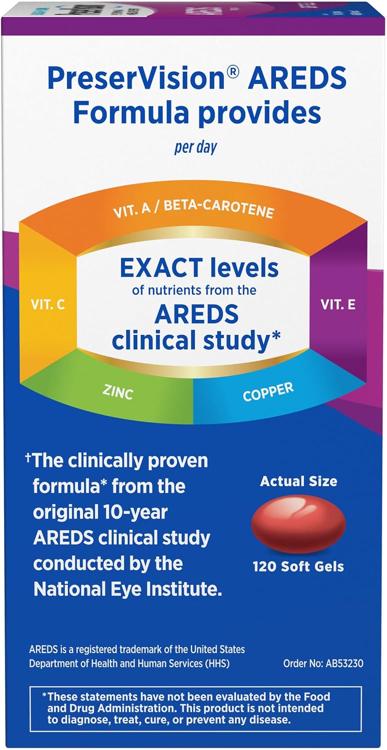 PreserVision AREDS Eye Vitamins - 120 Softgels - görsel 3
