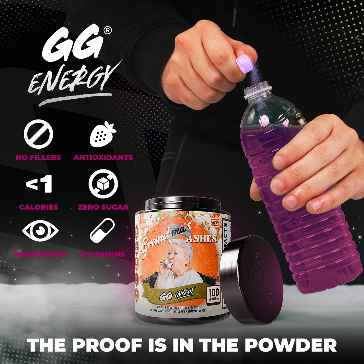 Gamer Supps GG Energy – Grandma's Ashes by Goons (100 Servings) – Keto-Friendly Gaming Energy and Nootropic Blend – Image 6