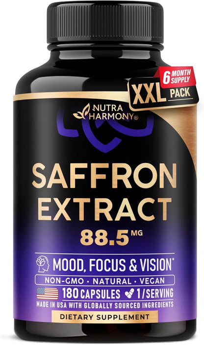 Natural Saffron Supplements – Pure Saffron – Mood & Emotional Balance: Saffron extract is recognised for its – Image 1