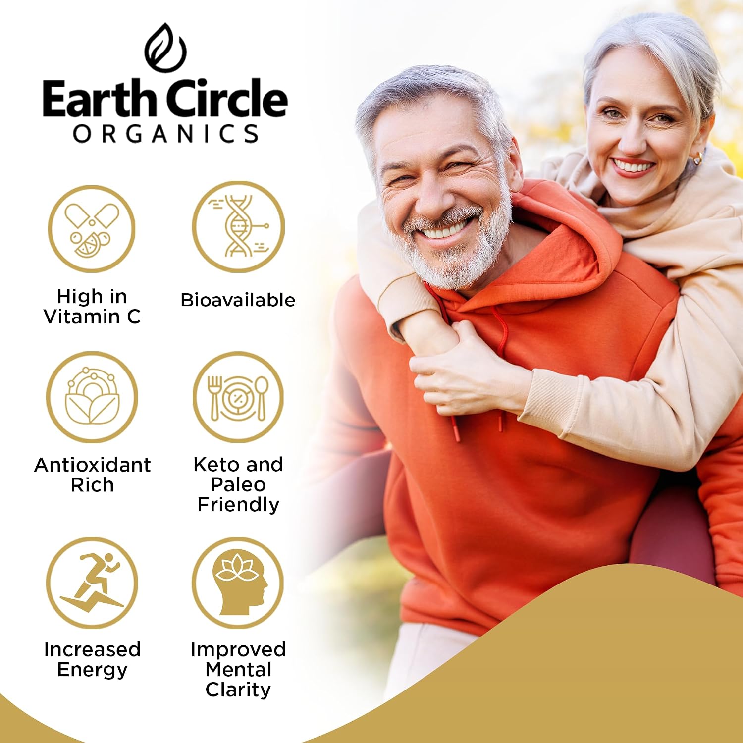 Earth Circle Organics Camu Camu Powder – Organic Raw Berry Powder with Natural Vitamin C & Antioxidants – Vegan, Kosher, Non-GM Superfood – 85g (Pack of 3) - görsel 4