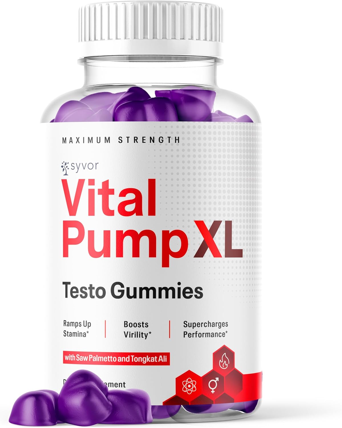 Vital Pump XL Testo Gummies, Official Male Performance Gummies with All-Natural Ingredients, Advanced Maximum Strength – Image 1