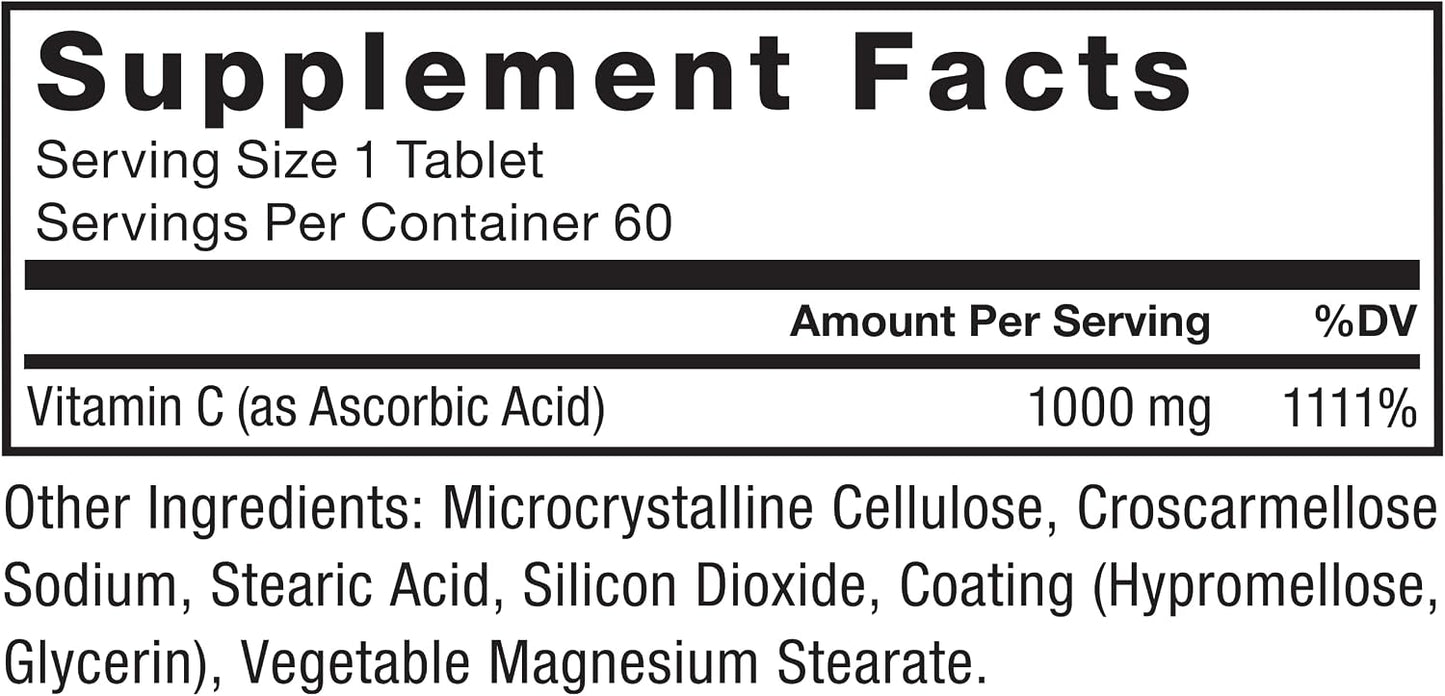 Force Factor Vitamin C 1000mg Immune Support Supplement, Vitamin C Supplement Immunity Vitamins Plus Antioxidant Support, Premium Quality, Vegan, 60 Vitamin C Tablets - görsel 6