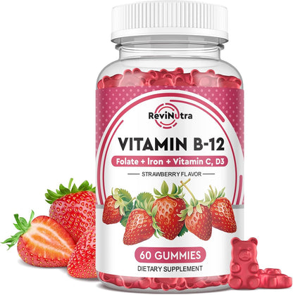 ReviNutra Vitamin B12 Complex Gummies - 5000 – Supports energy metabolism, immune function, and brain health – Image 7
