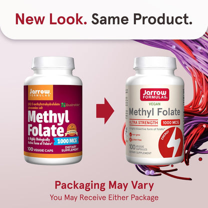 Jarrow Formulas Methyl Folate Veg Caps 1000 mcg 100 Count