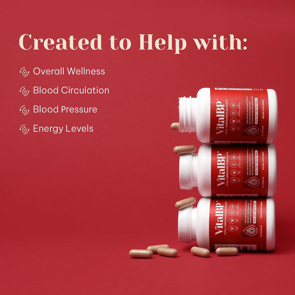 VitalBP Blood Pressure Support Supplement – – Vitamin D3 (Cholecalciferol): Supports calcium absorption and – Image 4