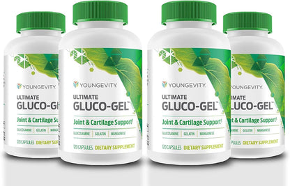 Youngevity Ultimate Gluco-Gel - for Bones, Tendons & Cartilage | Contains Glucosamine, Gelatine & Manganese | 240 Capsules