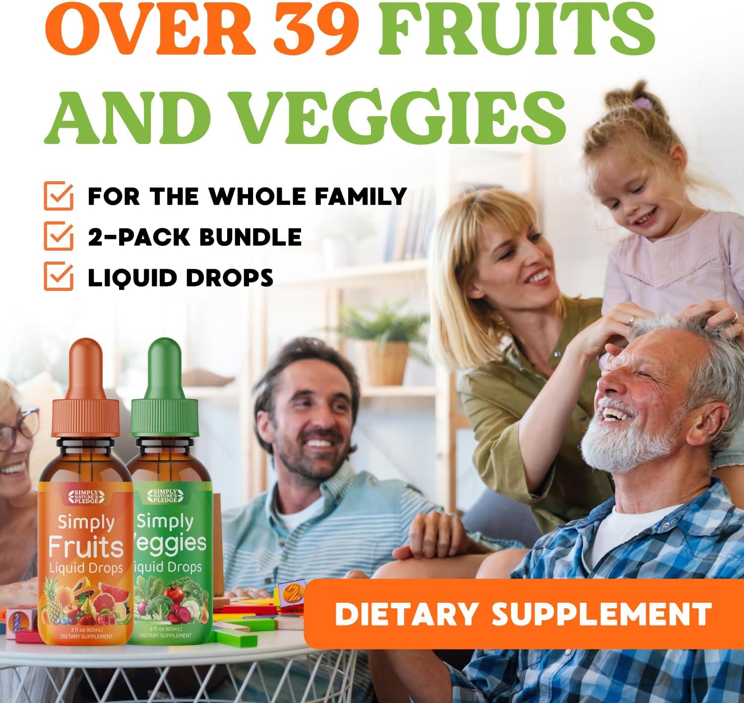 Simply Nature's Pledge Fruit and Vegetable Supplement - Liquid Drops - Wholefood Superfoods - görsel 2