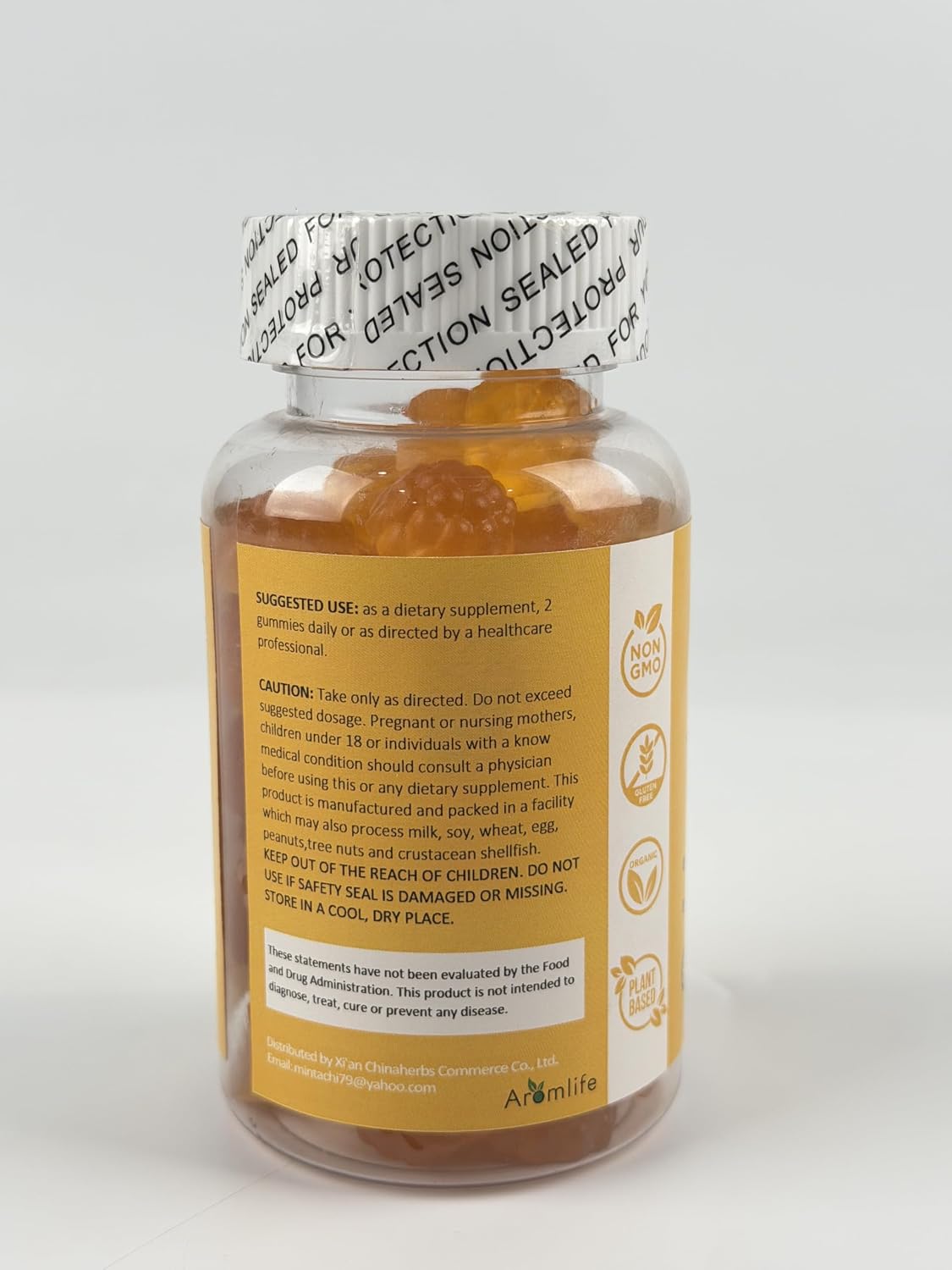 Aromlife Fibro Inositol Gummies - Natural Folate & Vitamins B6 & B12 - 60 Count Orange Flavour Women's Gummy for Daily – Image 3
