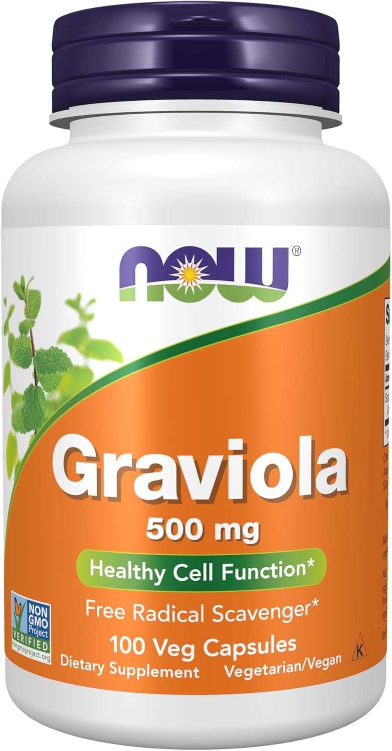 NOW Foods Graviola (Annona muricata) 500 mg - 100 Veg Capsules - görsel 1