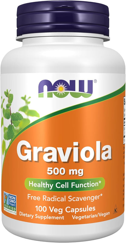 NOW Foods Graviola (Annona muricata) 500 mg - 100 Veg Capsules