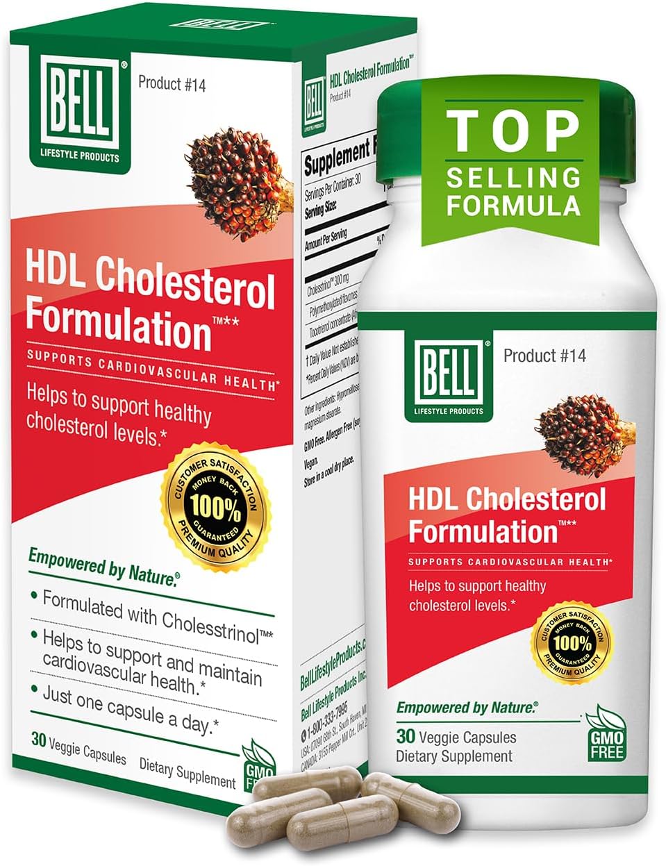 Bell HDL Cholesterol Formulation™ - Cholesterol Health Supplement for Women and Men, 30 Capsules - görsel 1
