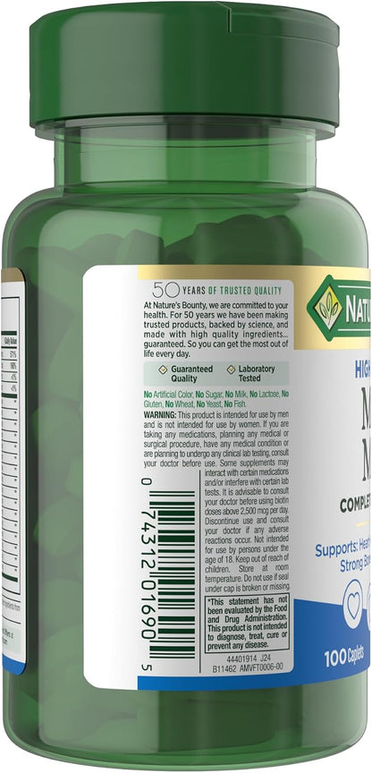Nature's Bounty High Potency Men's Complete – Bone Health: Magnesium contributes to bone density and strength. – Image 9