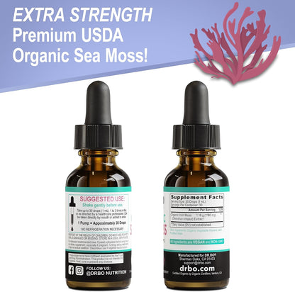 Irish Sea Moss Liquid Drops – Organic, Vegan, Non-GM, Extra Strength