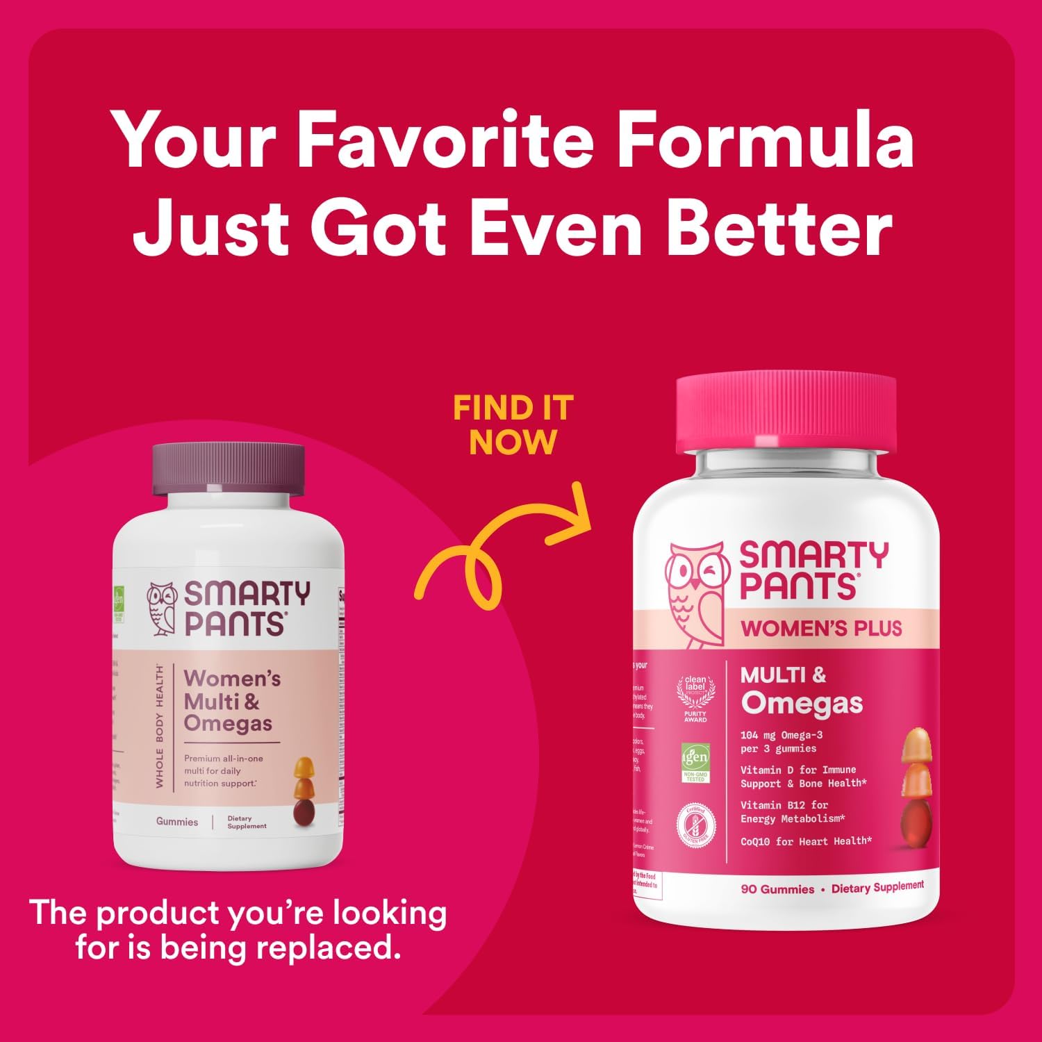 SmartyPants Women's Multivitamin Gummies: Omega 3 Fish Oil (EPA/DHA), Methylfolate, CoQ10, Vitamin D3, C, Vitamin B12, B6, A, K & Zinc, Inositol, Gluten free, 180 Count (30 Day Supply) - görsel 2