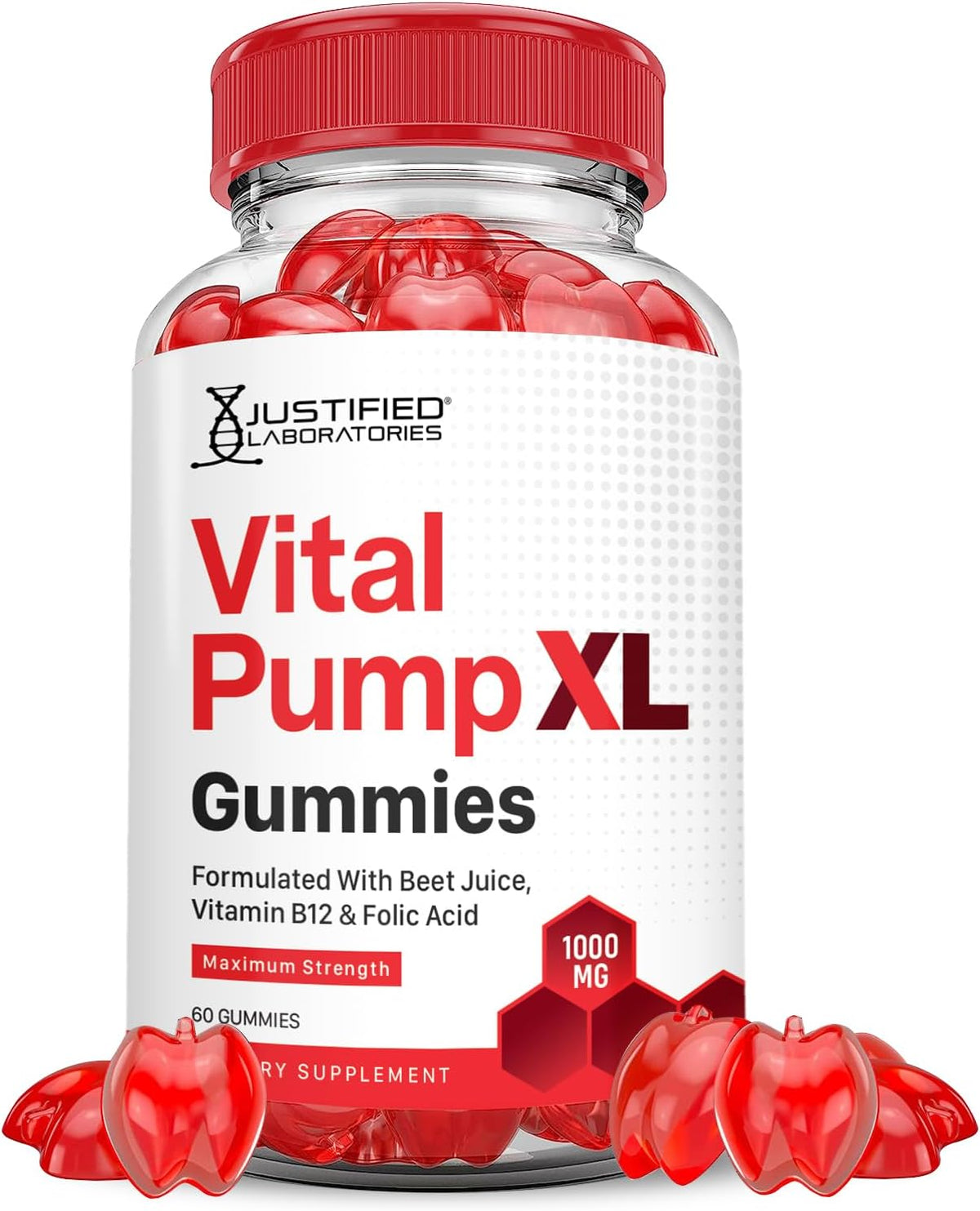 Justified Laboratories Vital Pump XL – Energy Metabolism: Vitamin B12 and folate help your body turn food into – Image 1