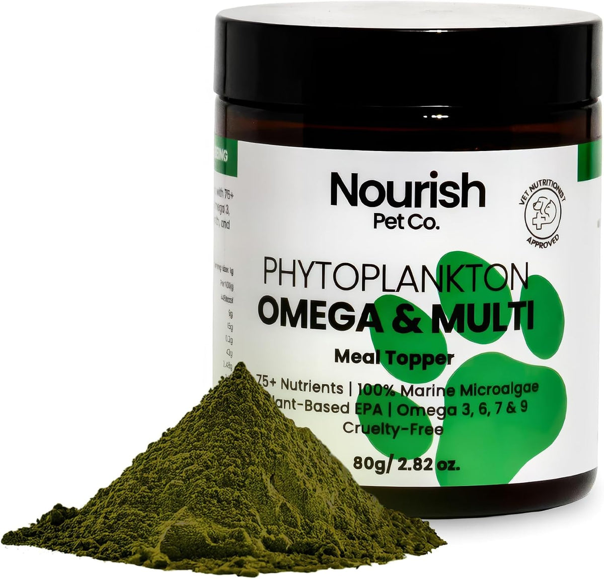 Nourish Pet Co. Phytoplankton Omega & – Healthy Skin and Coat: Omega fatty acids help maintain skin moisture and – Image 1