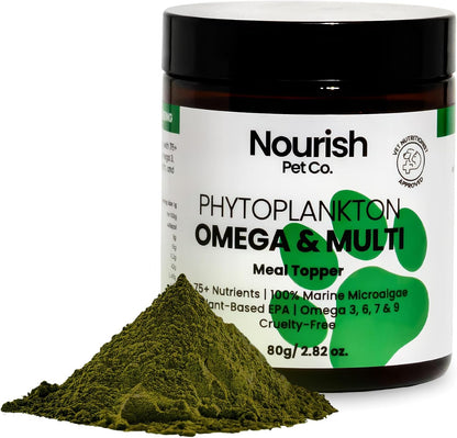 Nourish Pet Co. Phytoplankton Omega & – Healthy Skin and Coat: Omega fatty acids help maintain skin moisture and – Image 1