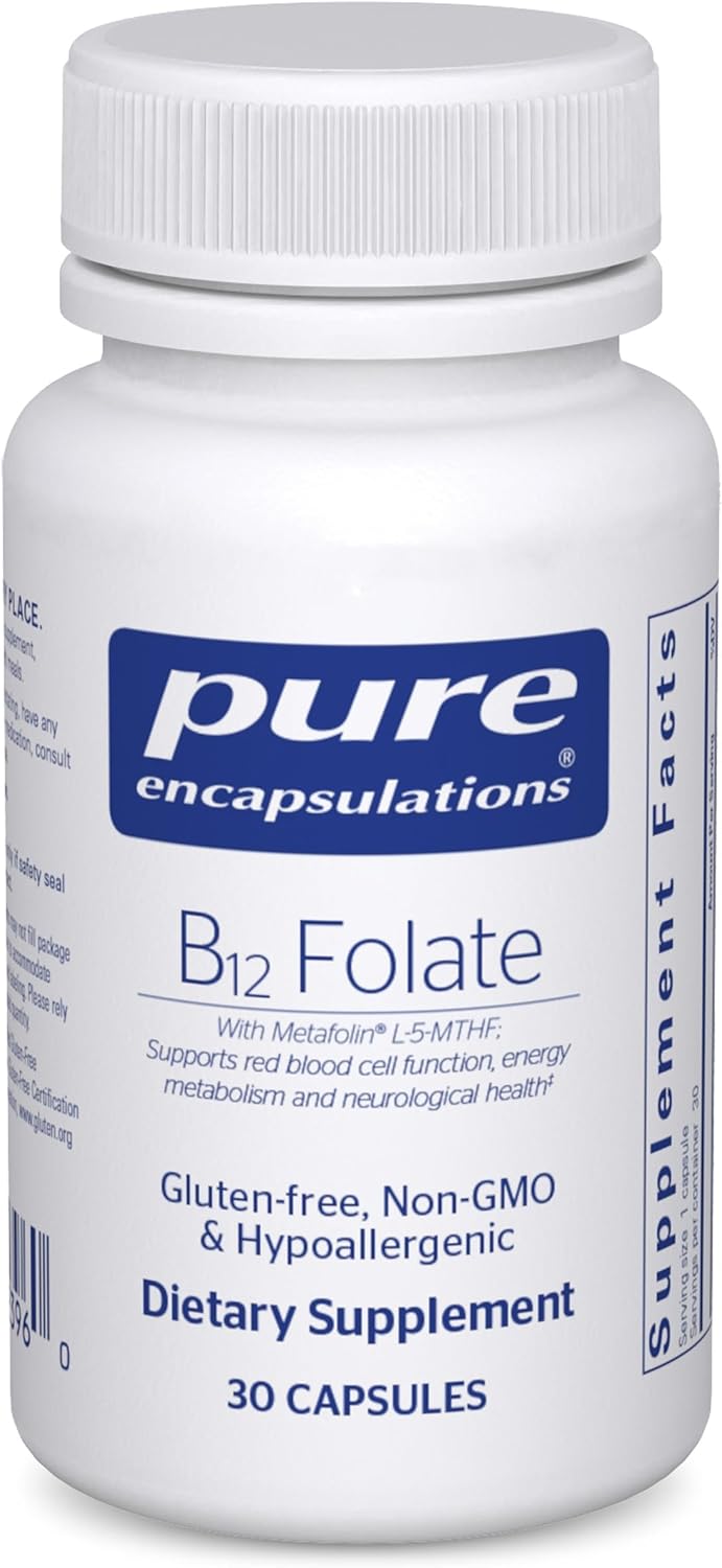 Pure Encapsulations B12 Folate – Energy Metabolism & Nervous System Support* (30 Capsules) - görsel 1