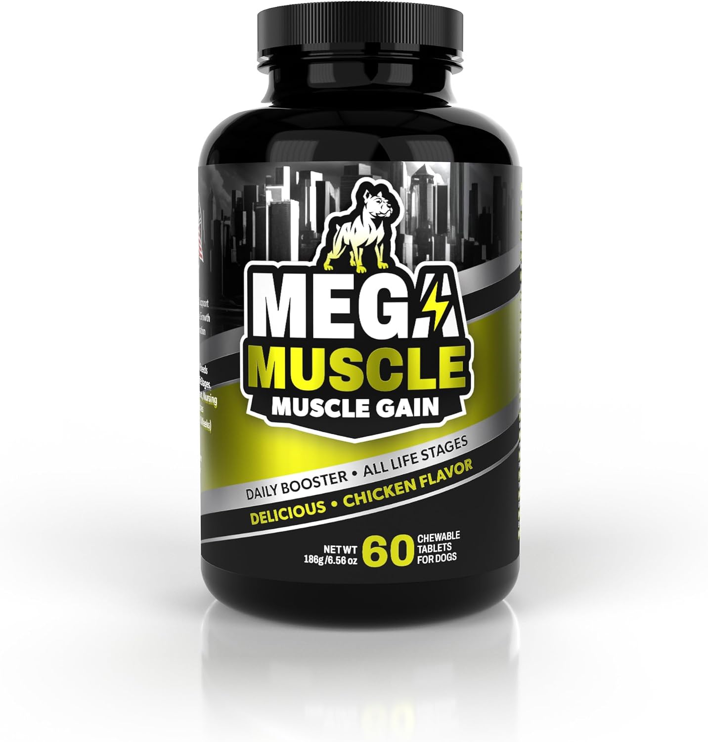 PETBEING Mega Muscle for Dogs - Daily Chewable Multivitamin Tablets, Chicken Flavour, 60 Count - görsel 1