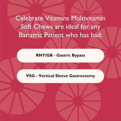 Celebrate Vitamins Bariatric Multivitamin Soft Chews - Berry (180 Count)