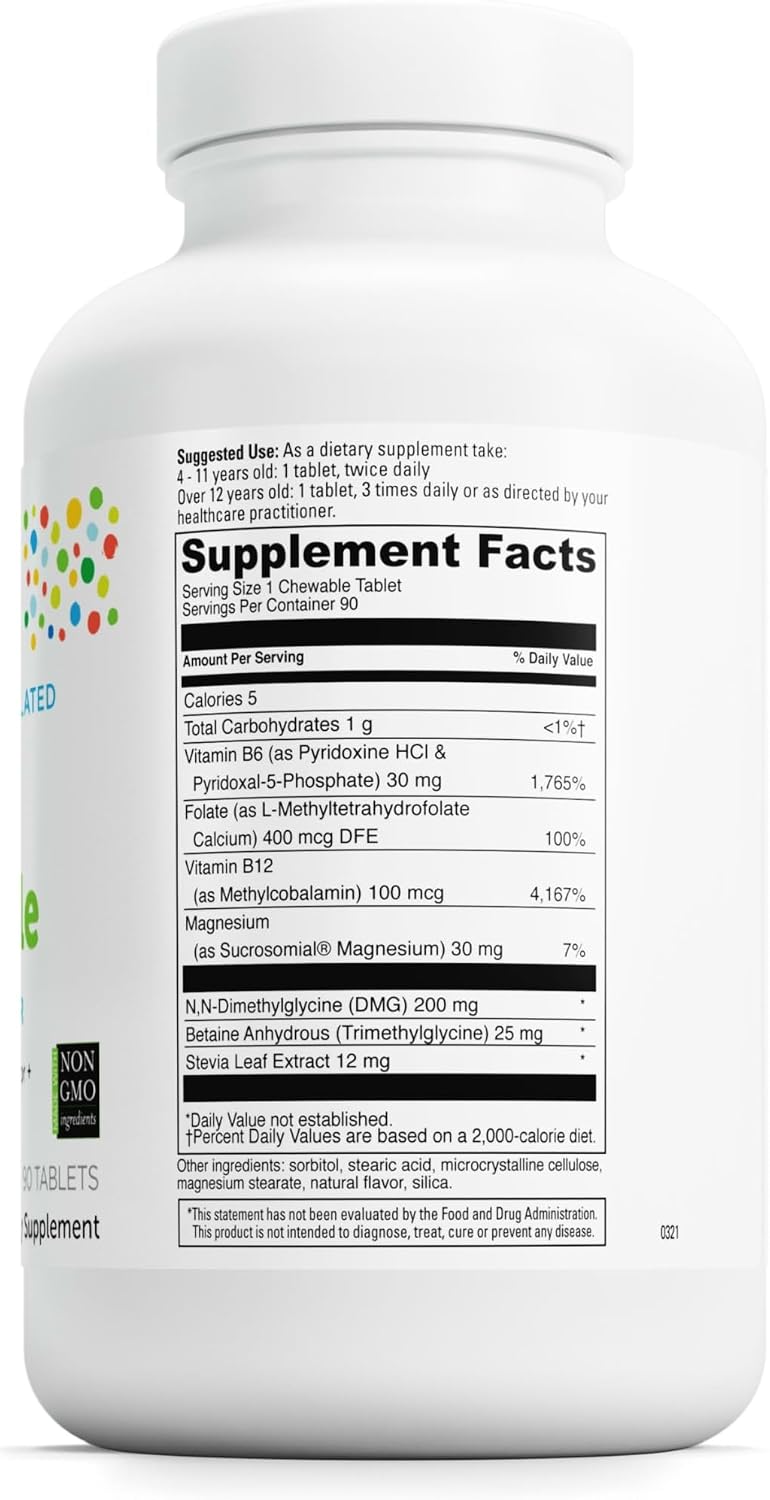 Little DaVinci Focussed Chewable - Supplement to Support Behaviour, Brain Health, and Immune Health for Kids - With Vitamin B6, Folate, Vitamin B12, and More - Orange Flavour - Sugar free - 90 Tablets - görsel 2