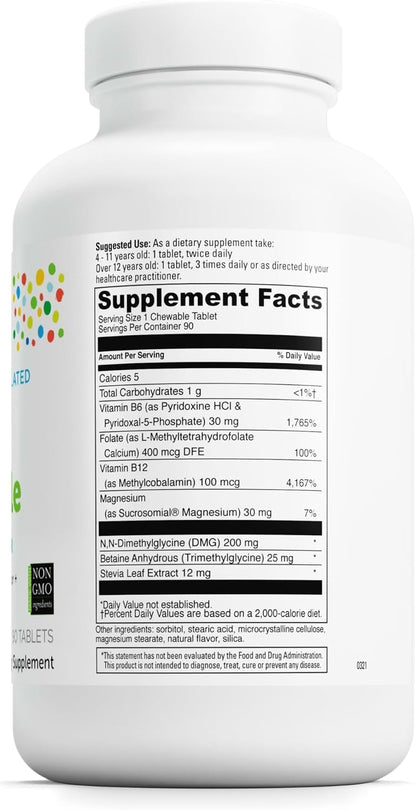 Little DaVinci Focussed Chewable - Supplement to Support Behaviour, Brain Health, and Immune Health for Kids - With Vitamin B6, Folate, Vitamin B12, and More - Orange Flavour - Sugar free - 90 Tablets