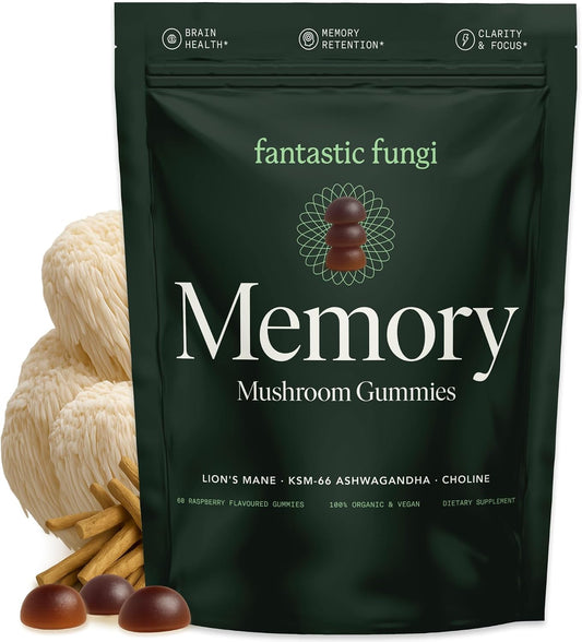 Organic Mushroom Gummies for Focus & Memory – Supports memory and recall: Lion's Mane has been traditionally used – Image 1