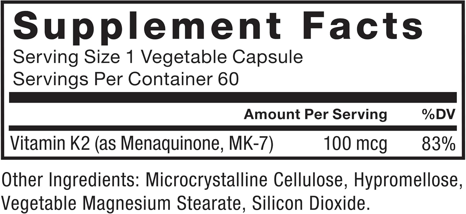 Force Factor MK-7 Vitamin K2 100mcg, Bone Support, Heart Health, Bioavailable, Vegan, Non-GM, 60 Vegetable Capsules - görsel 6