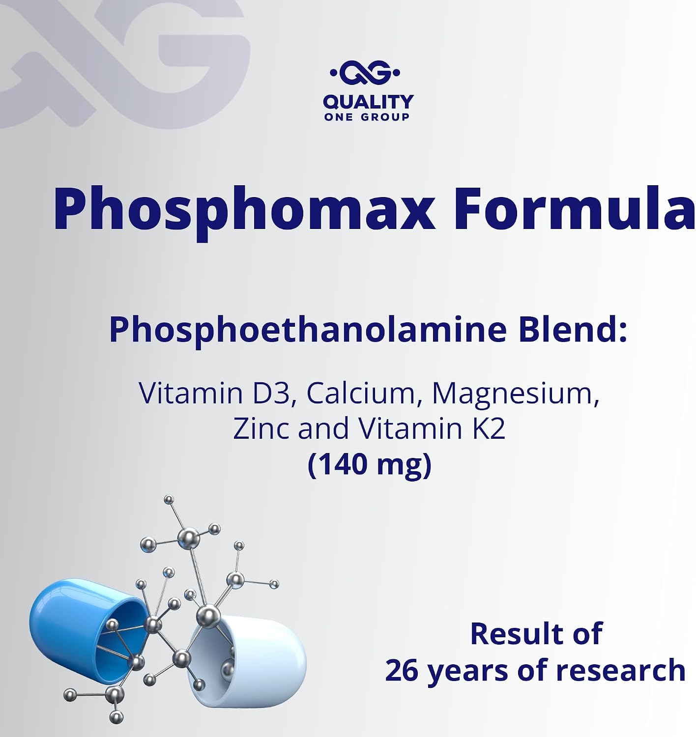 Fosfoetanolamina – Phosphoethanolamine Supplement with Vitamin D3 & K2, 270 Capsules - görsel 6
