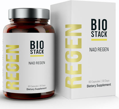 BIOSTACK NAD Regen - NAD3 Supplement with Spermidine, Resveratrol & Niacinamide - 30-Day Supply