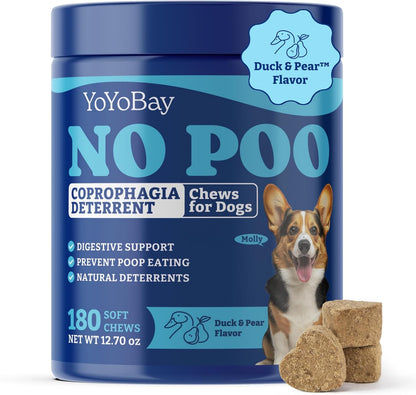 YoYoBay Fish Oil Chews for Dogs & Cats, Omega 3 Fish Oil for Dogs - Rich in Omega 3, 6, and 9 with Flaxseed Oil, EPA & DHA - 180 Soft Chews, Duck & Pear Flavour
