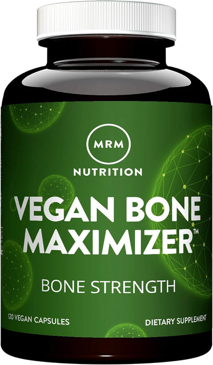 MRM Nutrition Vegan Bone Maximiser – Calcium & Mineral Complex with Organic Calcified Algae, Vitamin D3, K1 & K2, Magnesium, & Zinc – 30 Servings