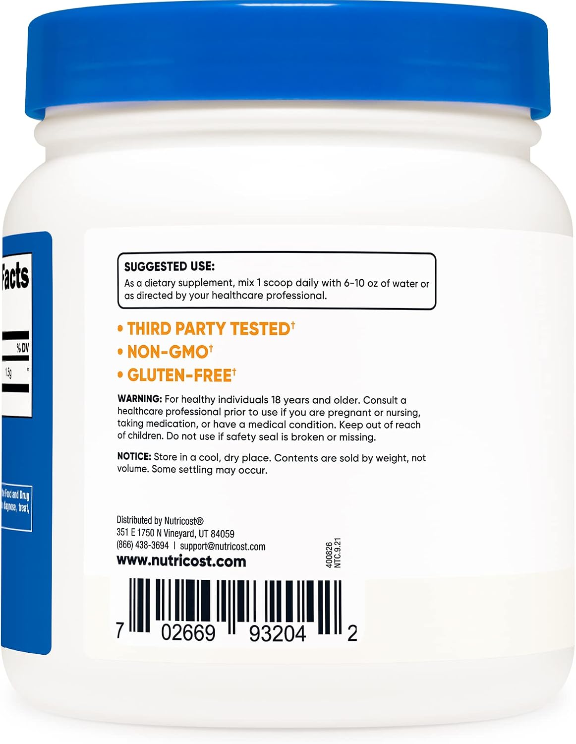 Nutricost Betaine Anhydrous (TMG) Powder - 500g (2-Pack) - görsel 3