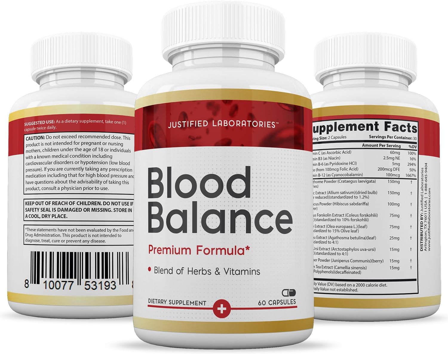 Justified Laboratories Blood Balance - 60 Capsules (Pack of 2) - görsel 6