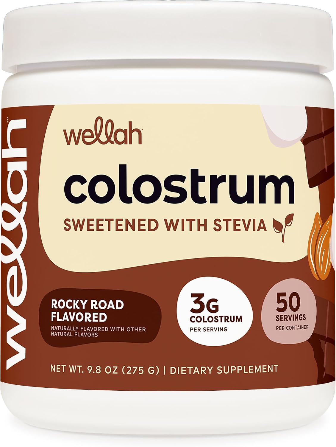 Wellah Colostrum Cinnamon Roll (50 Servings) - Sweetened with Stevia, 3g Colostrum Per Serving, Dietary Supplement – Image 7