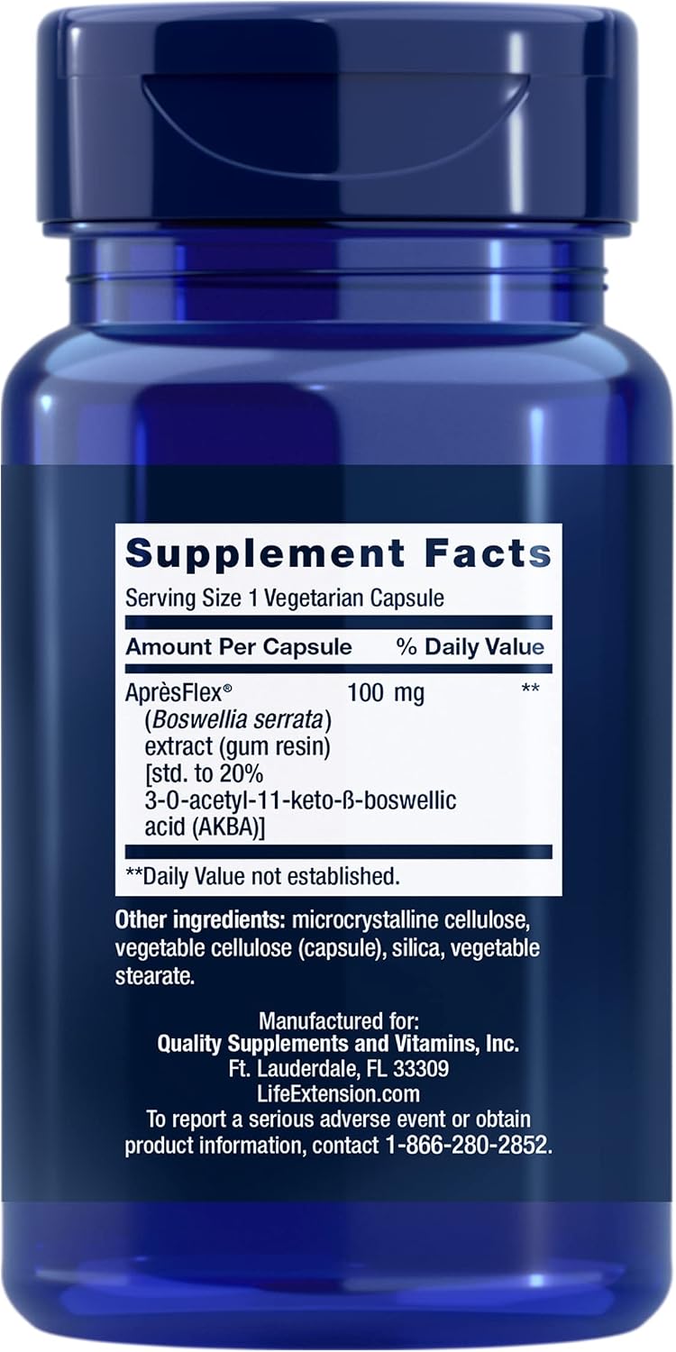 Life Extension 5-LOX Inhibitor with AprèsFlex® – 100 mg Standardised Boswellia Serrata Extract, 60 Capsules - görsel 2