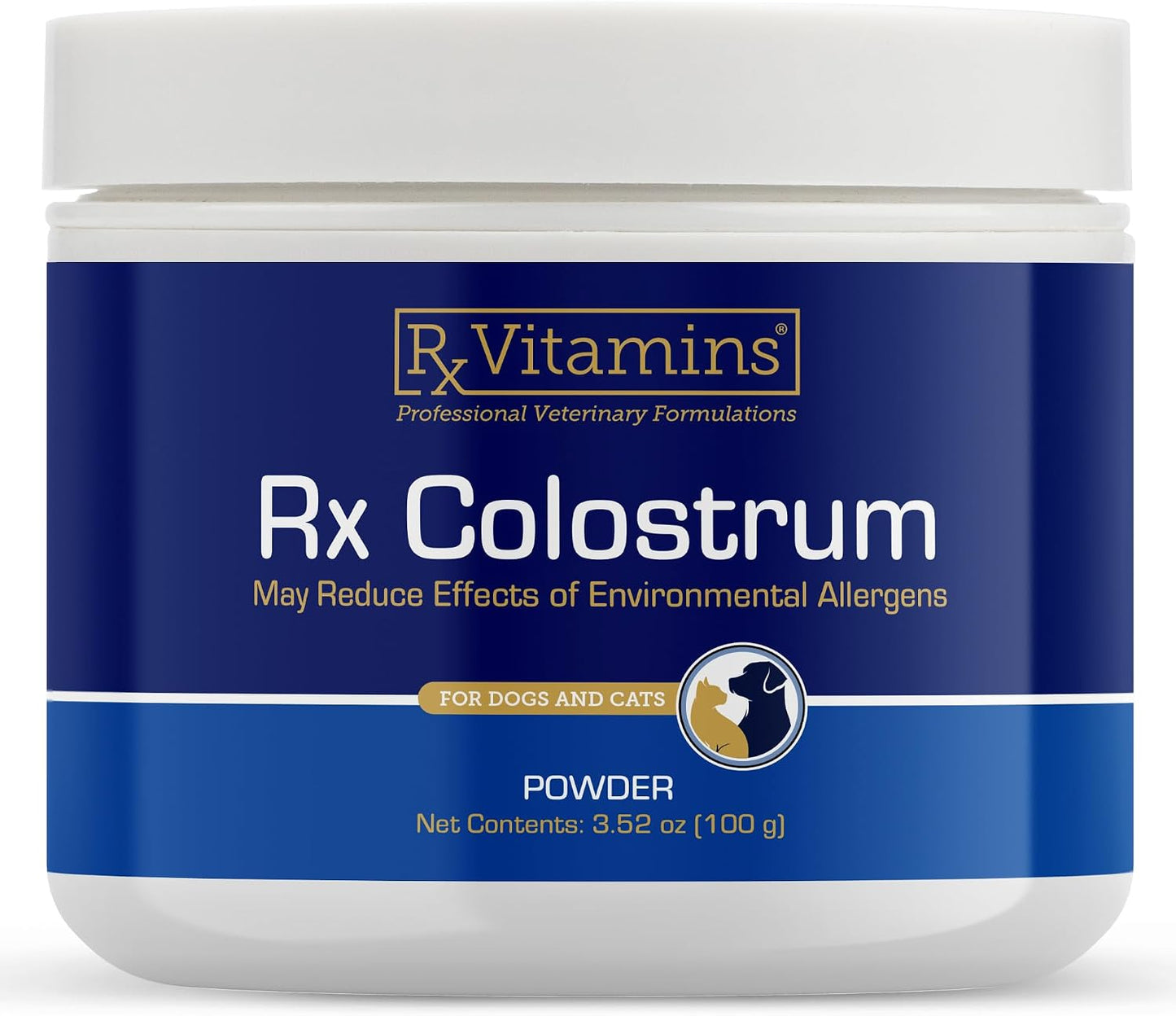 Rx Vitamins Colostrum for Dogs & Cats - Whole Bovine Colostrum Powder - Immune & Digestive Health - 3.52 oz (100g) - görsel 1