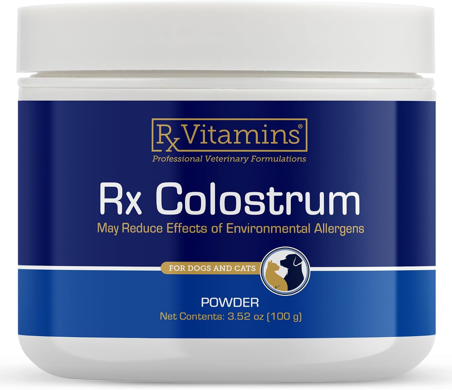Rx Vitamins Colostrum for Dogs & Cats - Whole Bovine Colostrum Powder - Immune & Digestive Health - 3.52 oz (100g) - görsel 1