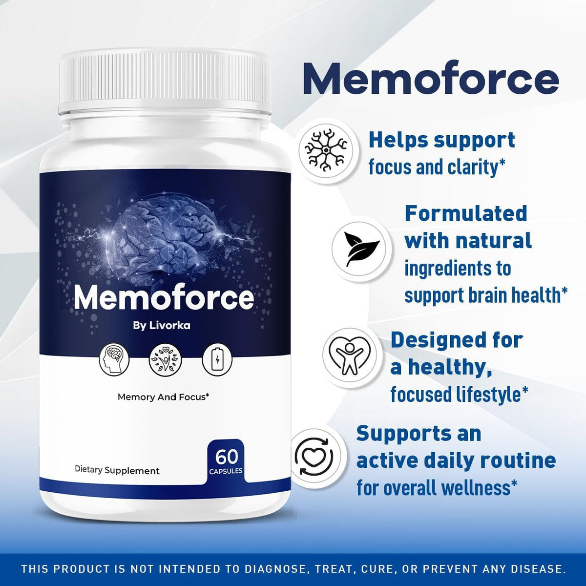 (5 Pack) Memoforce Brain Supplement - – Enhanced Focus: May support sustained attention and concentration – Image 2