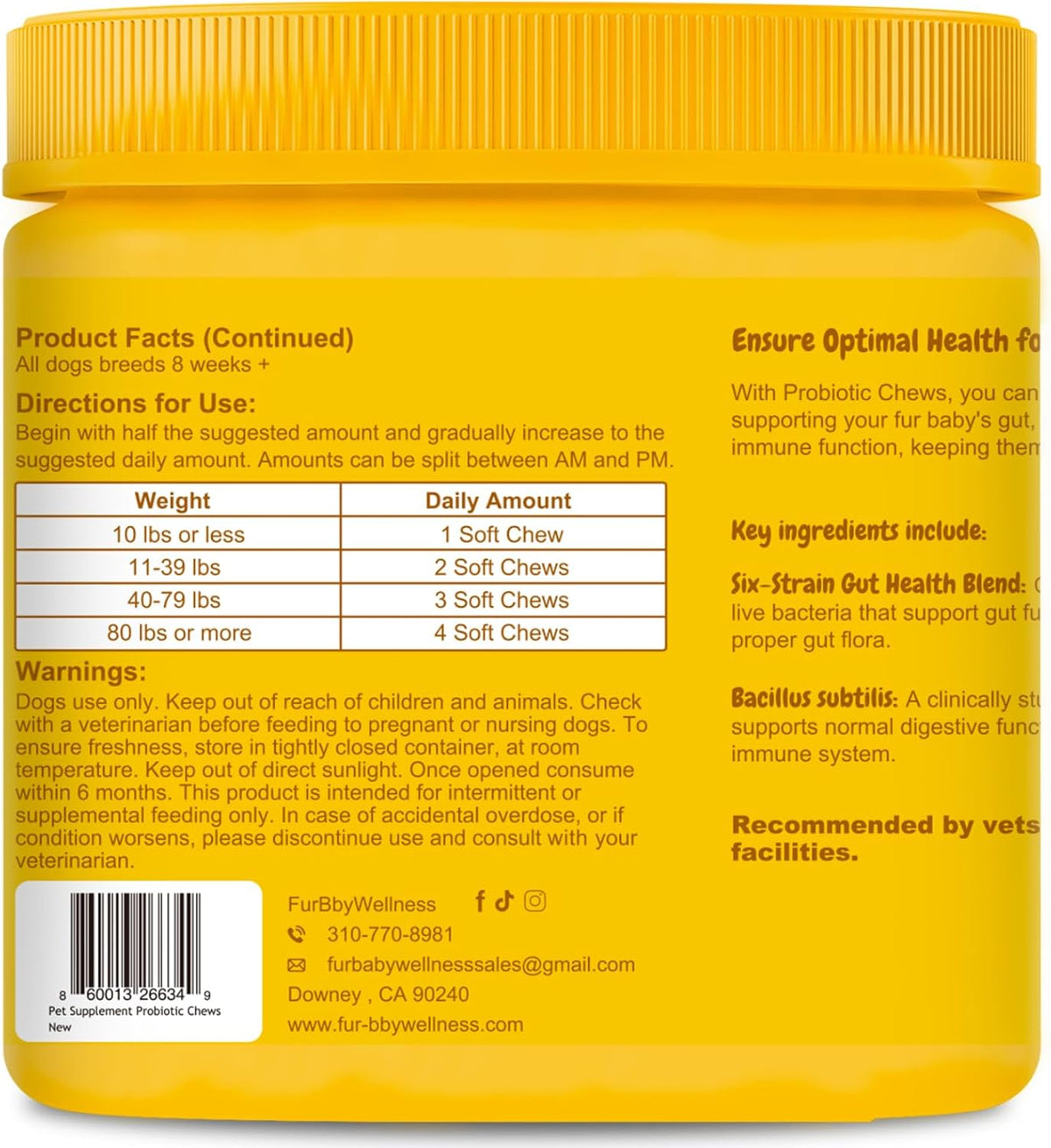Vet Strength Probiotics for Dogs - Fast – Allergy & Skin Relief: Pumpkin and probiotics work together to manage – Image 3