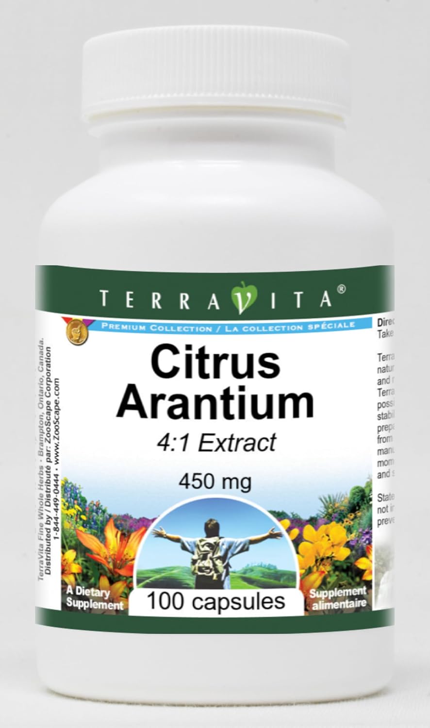 TerraVita Citrus Arantium 4:1 – 450 mg, 100 Capsules - görsel 1