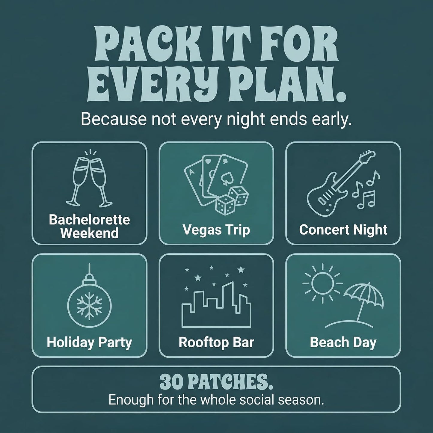 Reset Patches | After Party Recovery Support | DHM 500mg Transdermal Patch | 12-Hour Time-Release | Magnesium + Botanical Blend | 60 Patches - görsel 6