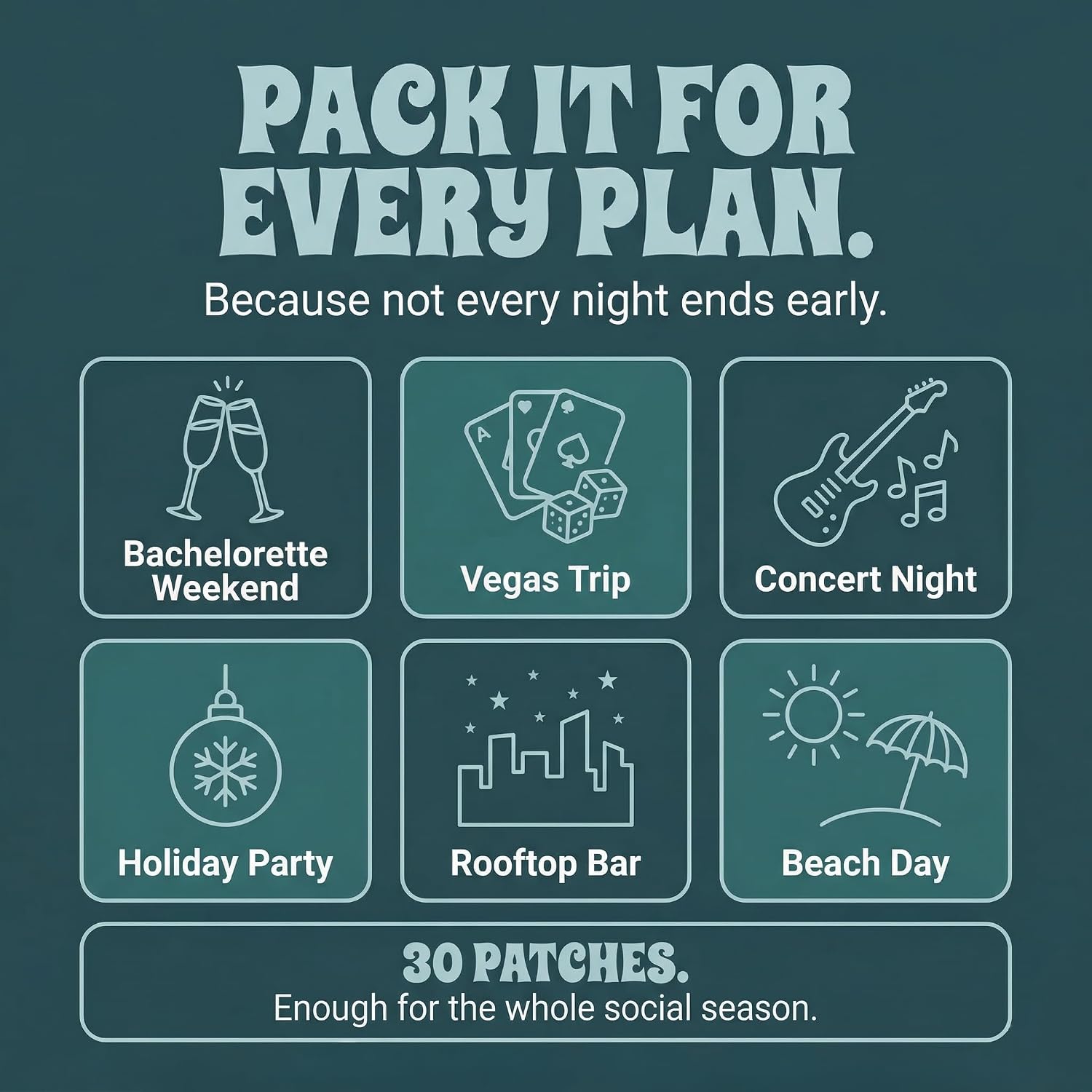 Reset Patches | After Party Recovery Support | DHM 500mg Transdermal Patch | 12-Hour Time-Release | Magnesium + Botanical Blend | 60 Patches - görsel 6